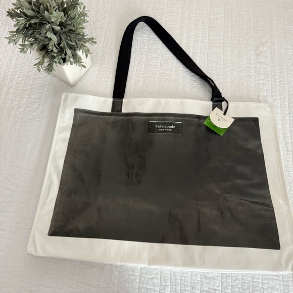 Kate Spade Black and White Mesh Tote - Picture 1 of 2